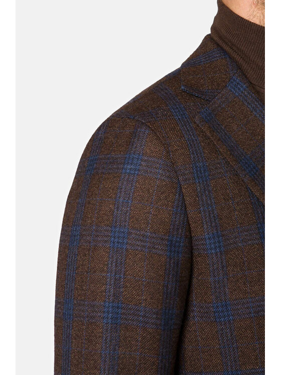 Lancerto Lancerto Marynarka Valberga Brązowy Slim Fit