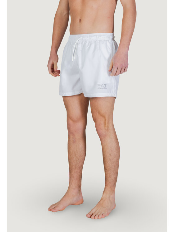 EA7 Emporio Armani EA7 Emporio Armani Kopalne hlače 7M001677 AF13019 M0076 Bela Regular Fit