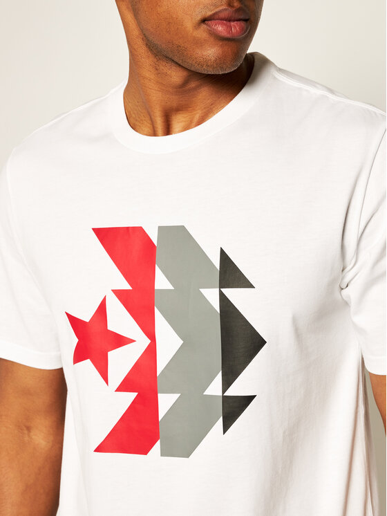 Converse Converse T-shirt Kaleidoscope Star Chevron 10019597-A01 Bianco Regular Fit