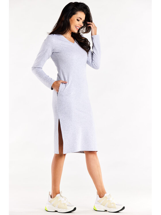 Infinite You Infinite You Vestito di maglia M313 Grigio Basic Fit