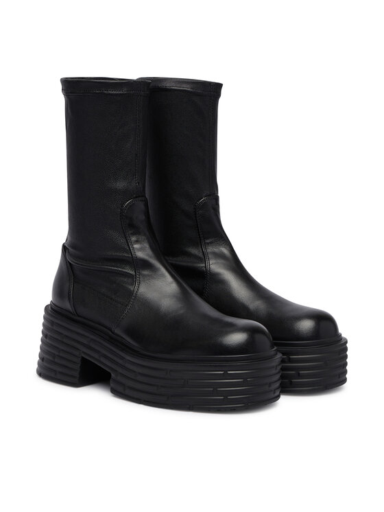 AGL AGL Botine Lignes Stretch D783506PGK Negru