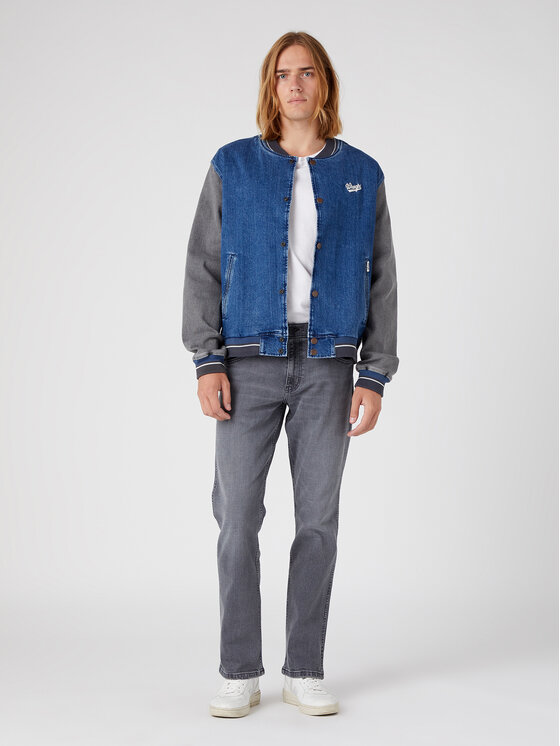 Wrangler Wrangler Bunda bomber Baseball W48272Z90 112331618 Modrá Regular Fit