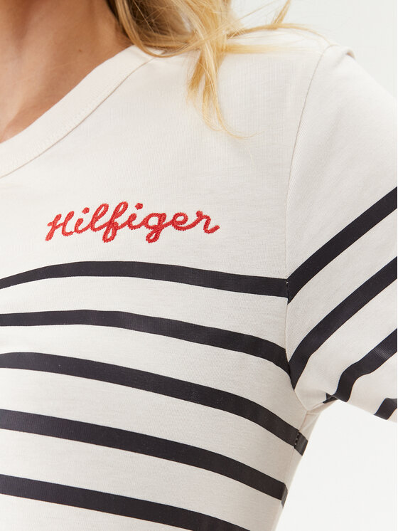 Tommy Hilfiger Tommy Hilfiger Vsakodnevna obleka WW0WW37850 Écru Regular Fit