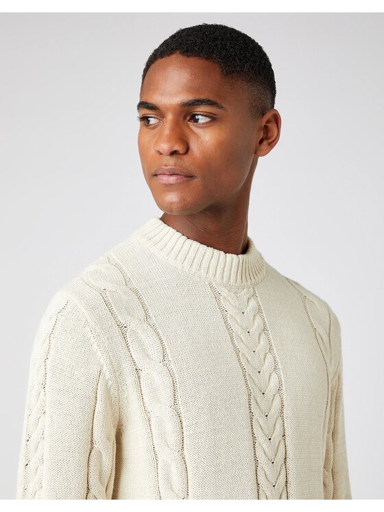 Wrangler Wrangler Maglione HEMP KNIT Beige Regular Fit