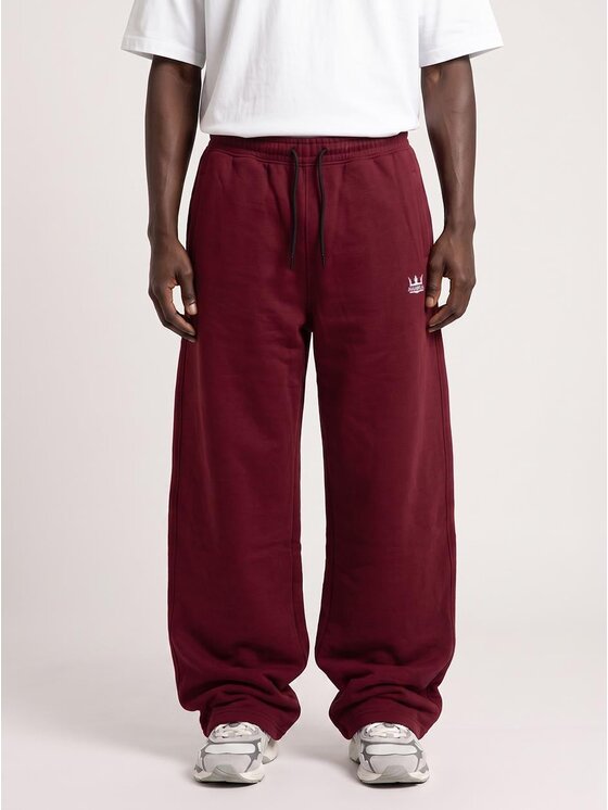 Jigga Wear Jigga Wear Spodnie dresowe Szerokie regulowane 131961 Czerwony ciemny Baggy Fit
