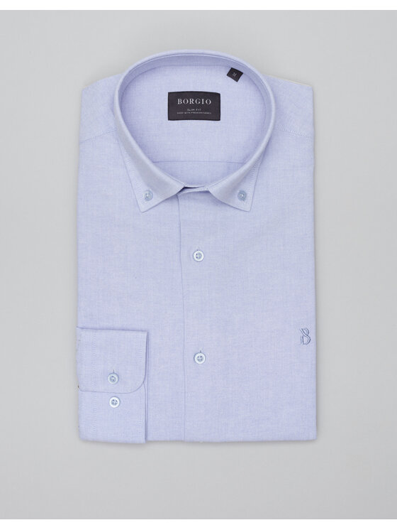 Borgio Borgio Koszula oleggio Niebieski Slim Fit
