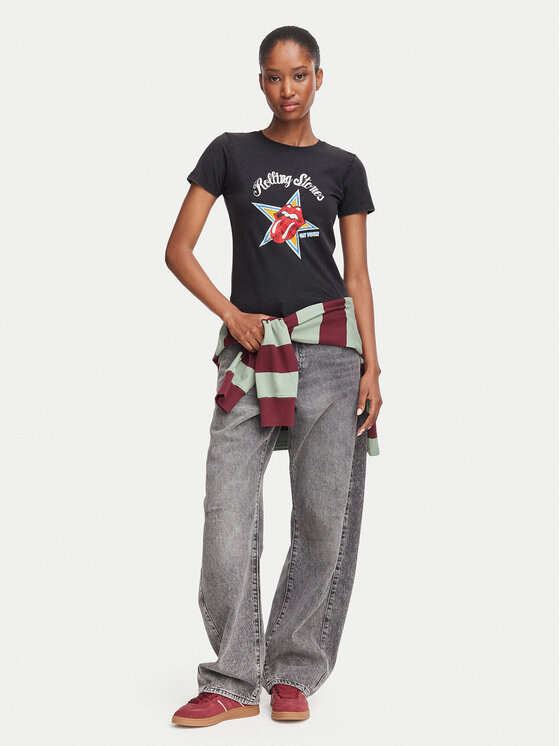 Guess Jeans Guess Jeans T-Shirt W6BI16 K5697 Czarny Regular Fit