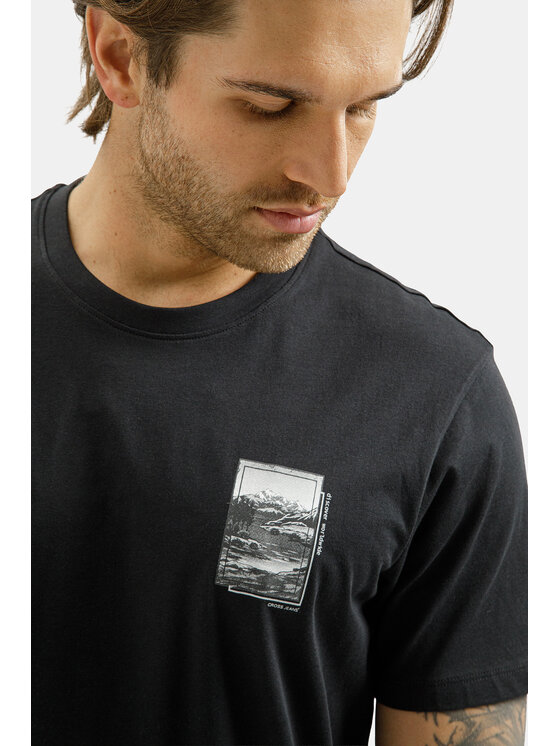 Cross Jeans Cross Jeans T-Shirt 16172-020 Czarny Regular Fit