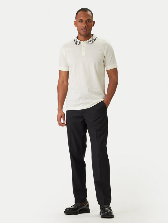KARL LAGERFELD KARL LAGERFELD Polokošile 745010 562200 Écru Regular Fit
