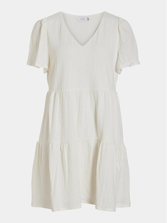 Vila Vila Sommerkleid Libre 14095564 Écru Regular Fit