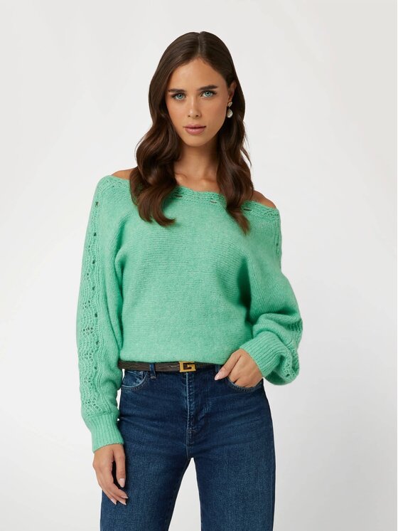 Guess Guess Πουλόβερ 169463 Πράσινο Classic Fit