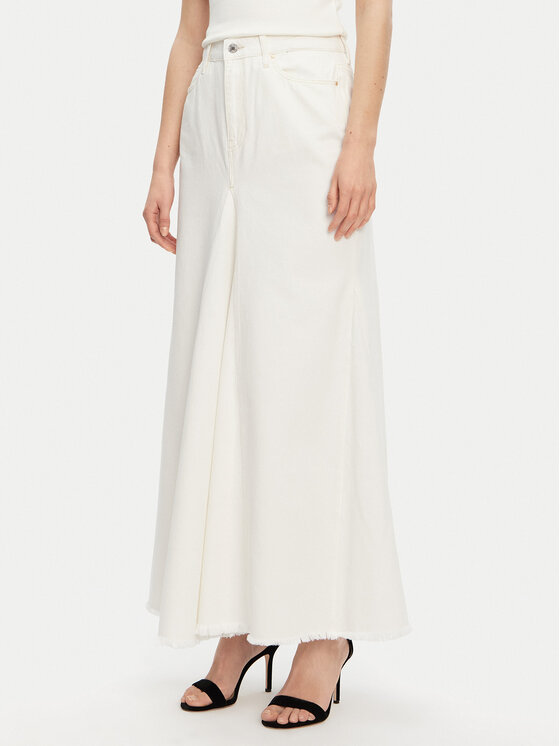 Guess Guess Fustă tip creion W5GD95 D5N92 Alb Regular Fit