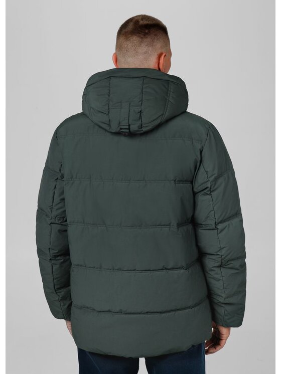 PITBULL PITBULL Kurtka zimowa Kurtka zimowa męska z kapturem Duncan XXL Zielony Regular Fit