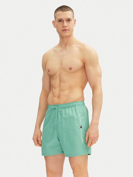 Tommy Hilfiger Tommy Hilfiger Pantaloni scurți pentru înot UM0UM03258 Verde Regular Fit