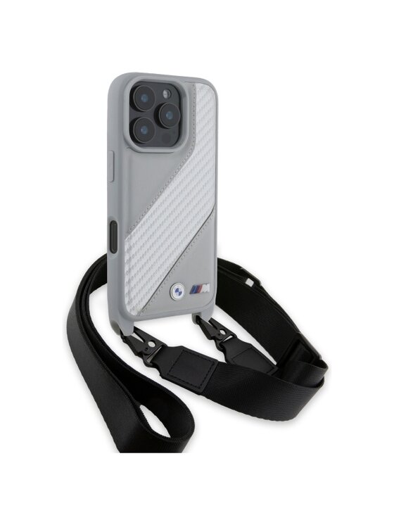 BMW Motorsport BMW Motorsport Etui na telefon Apple iPhone 16 Pro Max Szary