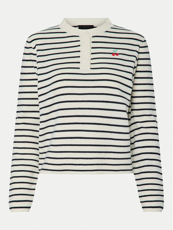 Pieces Pieces Megztinis Senna 17156406 Écru Regular Fit
