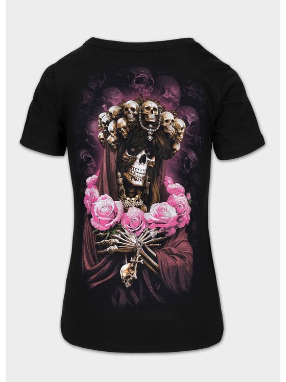 PITBULL PITBULL T-Shirt SANTA MUERTE Czarny Regular Fit