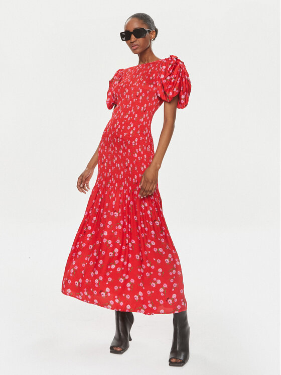 ROTATE ROTATE Sommerkleid 1121902946 Rot Regular Fit