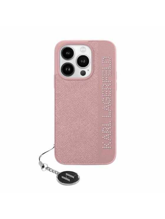 Etui na telefon KARL LAGERFELD, Różowe, Apple iPhone 15 Pro