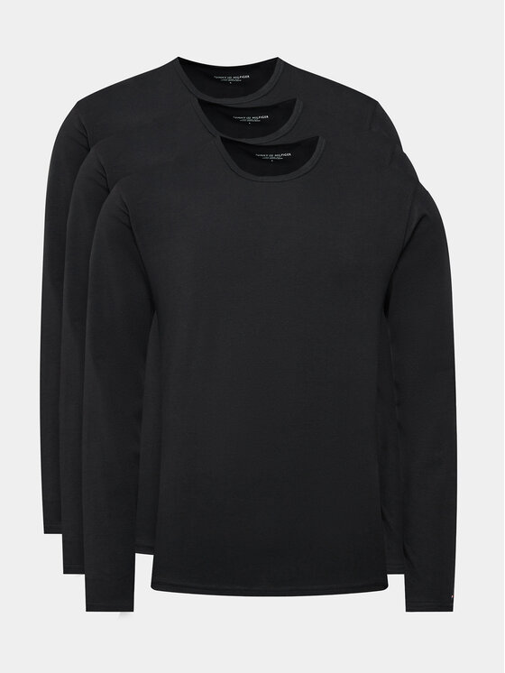 Tommy Hilfiger Tommy Hilfiger 3 longsleeve särgist koosnev komplekt UM0UM03022 Must Slim Fit