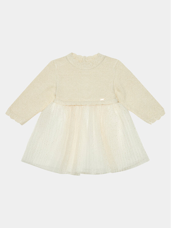 Mayoral Mayoral Kleid für den Alltag 2.858 Beige Regular Fit