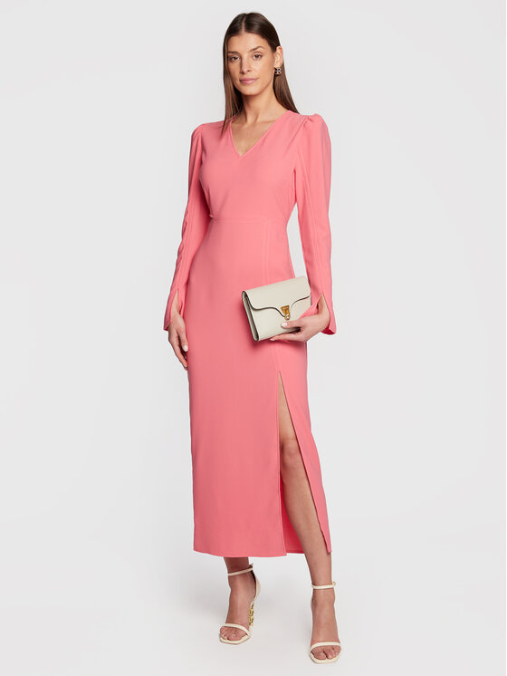 Notes Du Nord Notes Du Nord Koktel haljina Oliana 12901 Ružičasta Slim Fit