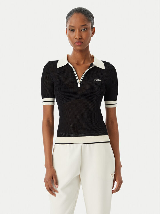 Guess Guess Polo särk V6GR04 Z0725 Must Regular Fit