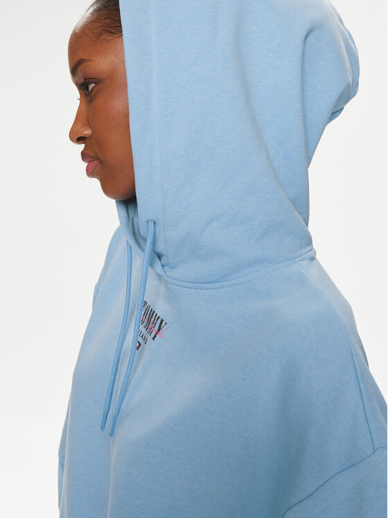Tommy Jeans Tommy Jeans Mikina Essential Logo DW0DW17797 Modrá Relaxed Fit