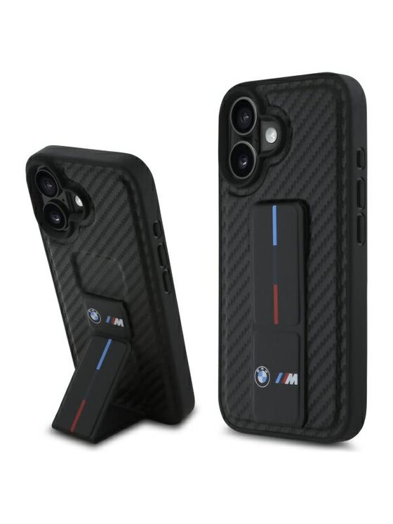 Etui na telefon BMW Motorsport, Czarne, M Grip Stand Smooth and Carbon