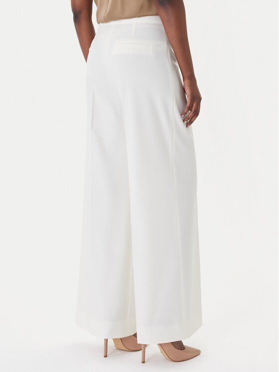 HUGO HUGO Bavlnené nohavice Huzili 50558131 Écru Wide Leg