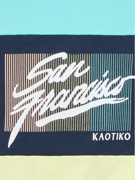 Kaotiko Kaotiko Світшот San Francisco AL046-02-G002 Cиній Relaxed Fit