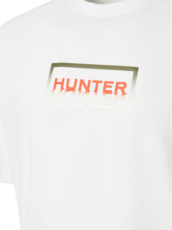 Hunter Hunter Tričko Abele UNISEX HARU0007251 Biela Regular Fit