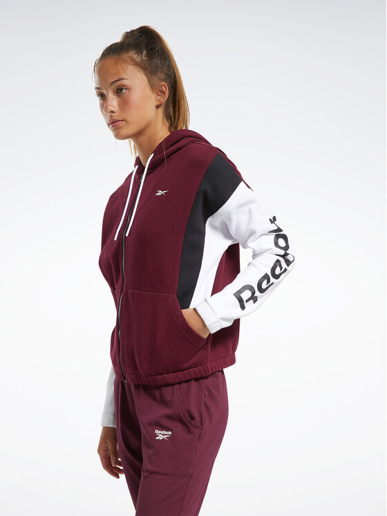 Reebok Felpa Training Essentials Logo Hoodie FU2189 Rosso | Modivo.it