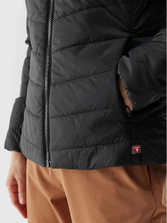 4F 4F Vatovaná bunda 4FWSS24TDJAF427-21S Čierna Regular Fit