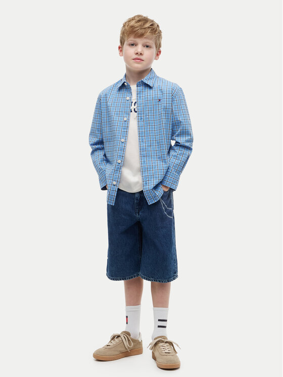 Tommy Hilfiger Tommy Hilfiger Srajca KB0KB10438 M Modra Regular Fit
