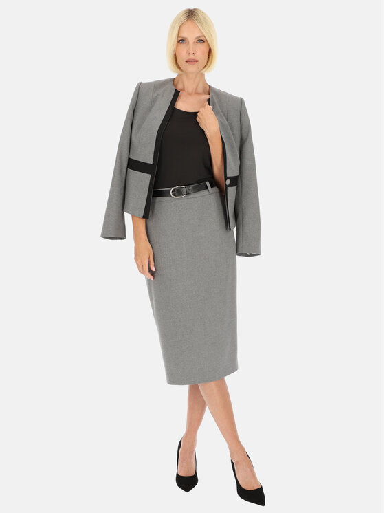 Potis & Verso Potis & Verso Spódnica Naira Szary Slim Fit