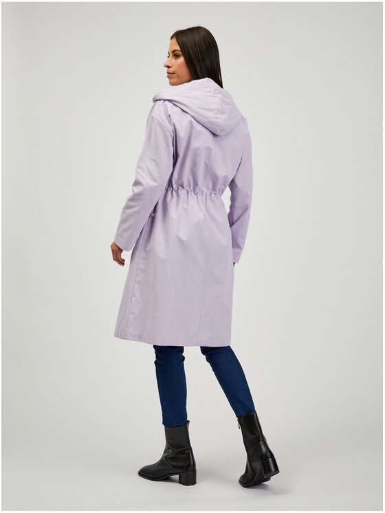 Orsay Orsay Płaszcz 847017432000__38 Fioletowy Regular Fit