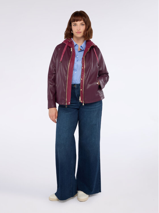 Fiorella Rubino Fiorella Rubino Giacca in similpelle R351T001228N036 Bordeaux Regular Fit