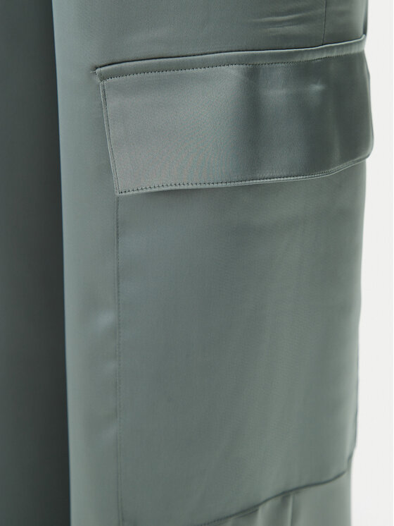 HUGO HUGO Hlače iz tkanine Hanira-1 50530080 Zelena Relaxed Fit