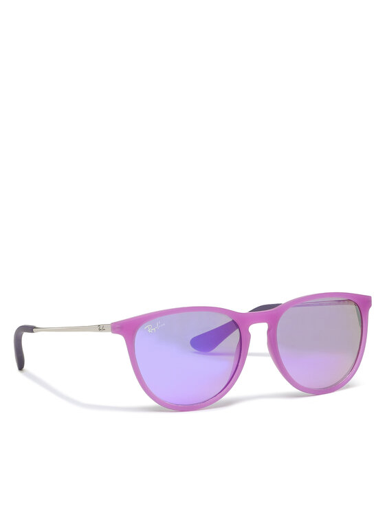 Ochelari de soare Ray-Ban 0RJ9060S Violet Fluo Transparent Rubber