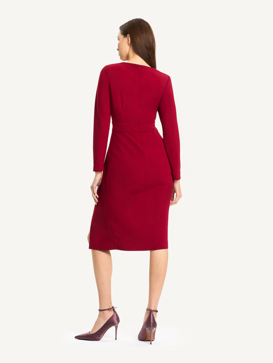 KMX KMX Sukienka koktajlowa 923360004 Bordowy Fitted Fit