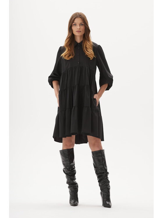 Castellani Castellani Sukienka Mella Czarny Regular Fit