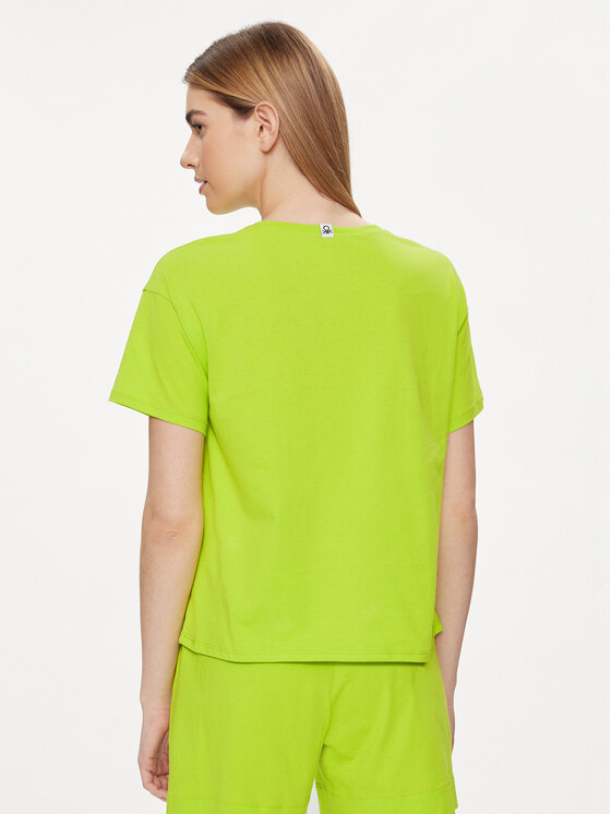 United Colors Of Benetton United Colors Of Benetton Pyžamový top 30963M04R Zelená Regular Fit