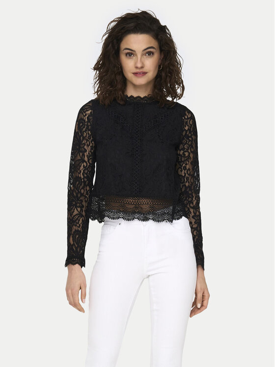 ONLY ONLY Halenka New Karo 15276400 Černá Regular Fit