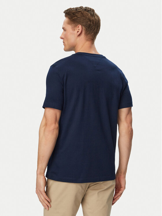 Tommy Hilfiger Tommy Hilfiger T-Shirt Ess Seasonal MW0MW39995 Granatowy Regular Fit