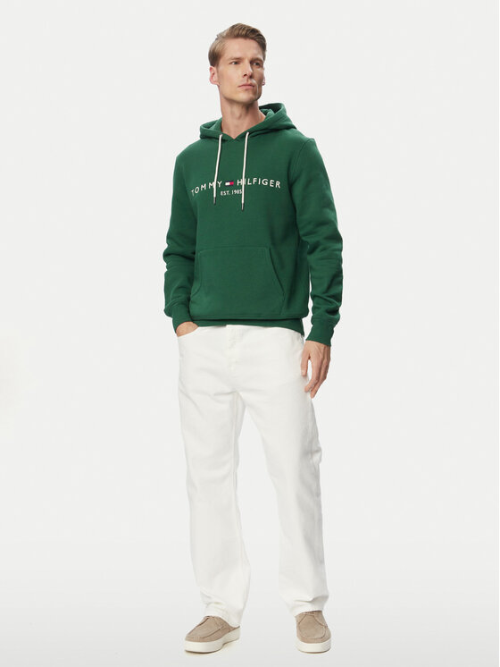 Tommy Hilfiger Tommy Hilfiger Felpa Logo MW0MW11599 Verde scuro Regular Fit