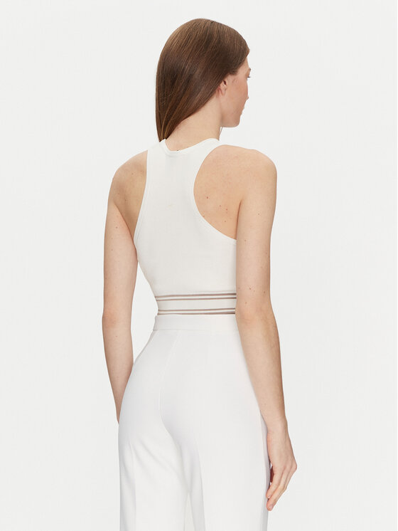 Elisabetta Franchi Elisabetta Franchi Top TK-39S-51E2 Bianco Slim Fit