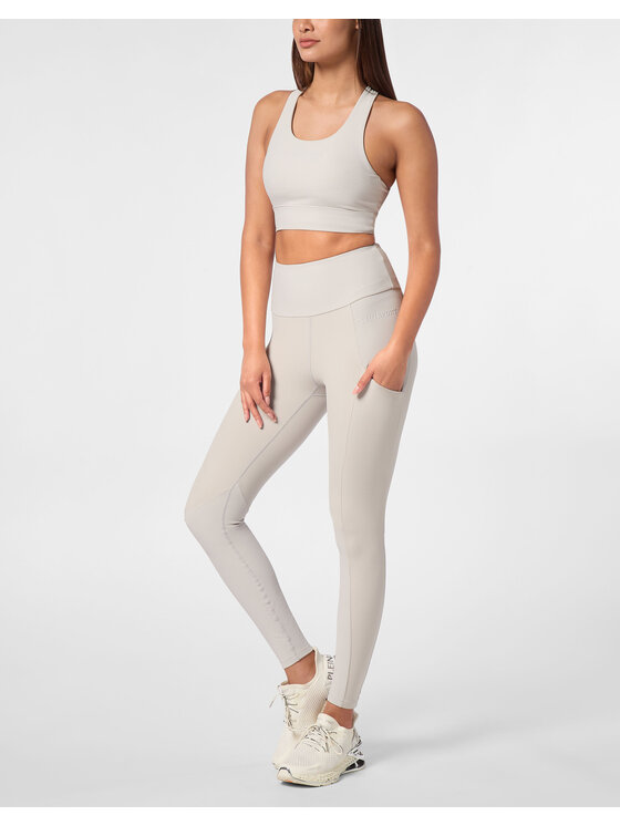 Plein Sport Plein Sport Legginsy 10187 Szary Active Fit