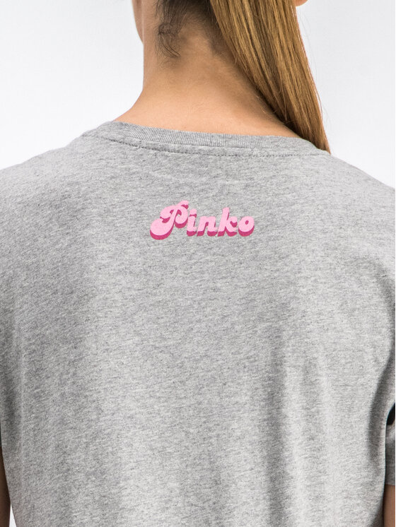 Pinko Pinko T-Shirt Mazurka 1 PE 19 UNQS 3U10J7 Y5HH Szary Regular Fit