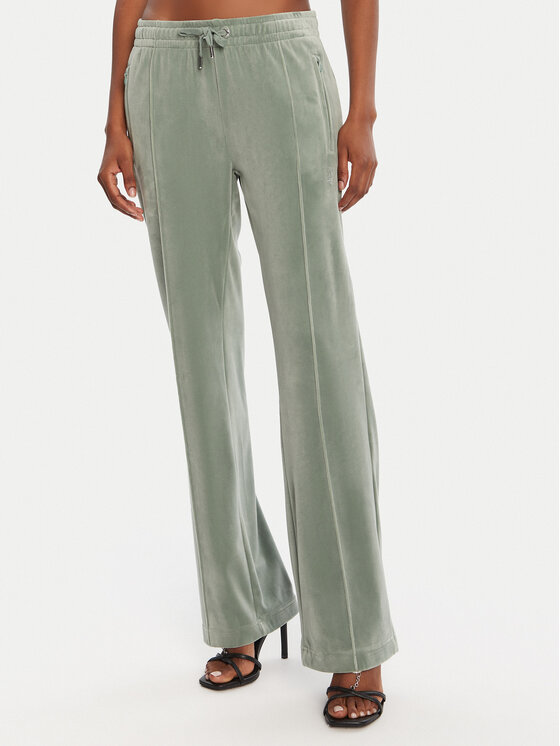 Juicy Couture Spodnie dresowe Tina JCAPW045 Zielony Regular Fit